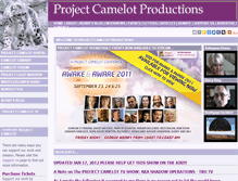 Tablet Screenshot of projectcamelotproductions.com